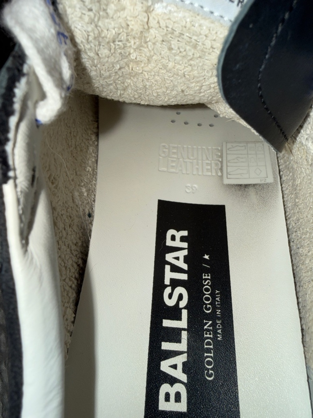 LIKE NEW Golden Goose Black Sneakers with Gold Star and Pink Script - Picture 8 of 8